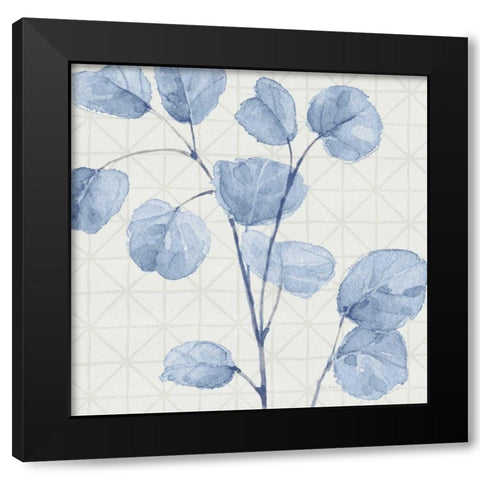 Mixed Greens LII Blue Black Modern Wood Framed Art Print with Double Matting by Audit, Lisa