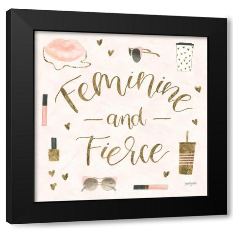 Boss Ladies VI Pink Black Modern Wood Framed Art Print by Jackson, Jenaya