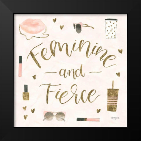 Boss Ladies VI Pink Black Modern Wood Framed Art Print by Jackson, Jenaya