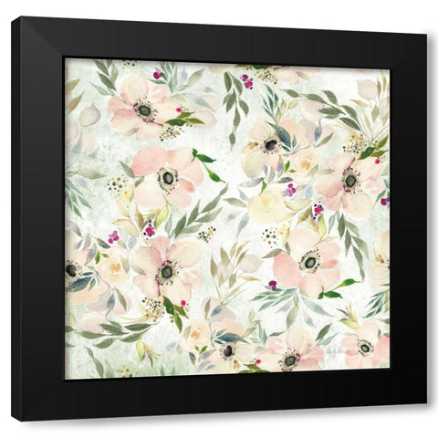 The Joy of White Pattern IB Black Modern Wood Framed Art Print with Double Matting by Rice, Kristy