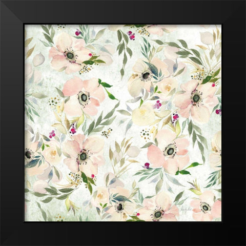 The Joy of White Pattern IB Black Modern Wood Framed Art Print by Rice, Kristy