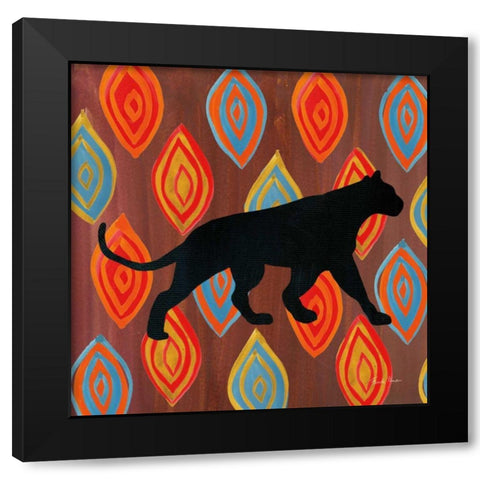 African Animal II Black Modern Wood Framed Art Print with Double Matting by Zaman, Farida