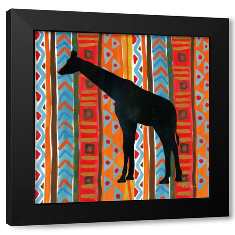 African Animal III Black Modern Wood Framed Art Print by Zaman, Farida
