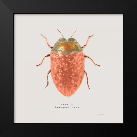 Adorning Coleoptera V Sq Camelia Black Modern Wood Framed Art Print by Wiens, James