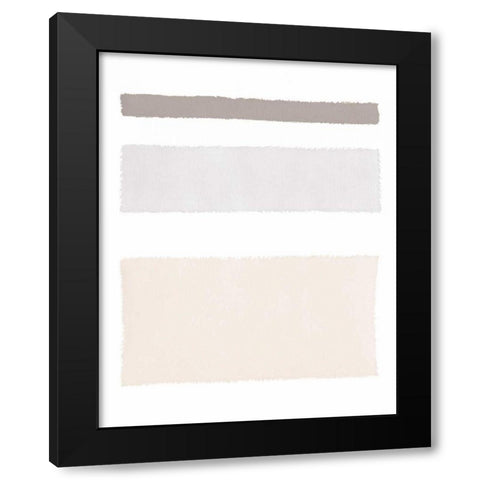 Painted Weaving IV Neutral on White Black Modern Wood Framed Art Print by Rhue, Piper