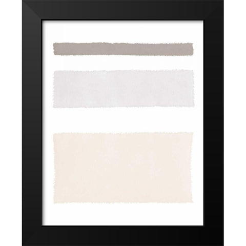 Painted Weaving IV Neutral on White Black Modern Wood Framed Art Print by Rhue, Piper