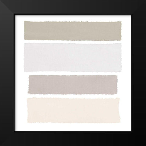 Painted Weaving I Neutral on White Sq Black Modern Wood Framed Art Print by Rhue, Piper