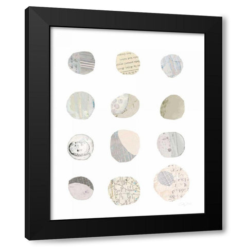 Geometric Collage III Neutral Black Modern Wood Framed Art Print with Double Matting by Prahl, Courtney