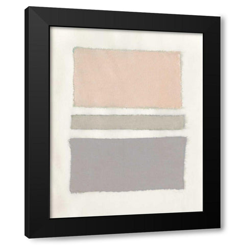 Painted Weaving V Neutral Crop Black Modern Wood Framed Art Print by Rhue, Piper