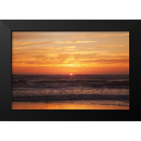 At Days End II Black Modern Wood Framed Art Print by Marshall, Laura