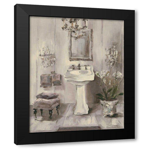 French Bath III Gray Black Modern Wood Framed Art Print with Double Matting by Hageman, Marilyn