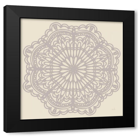 Contemporary Lace Neutral I Black Modern Wood Framed Art Print by Hershey, Moira