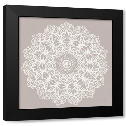 Contemporary Lace Neutral VI Black Modern Wood Framed Art Print by Hershey, Moira