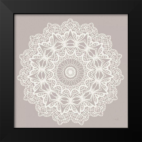 Contemporary Lace Neutral VI Black Modern Wood Framed Art Print by Hershey, Moira