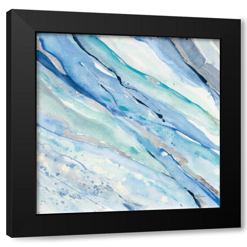 Silver Spring I Black Modern Wood Framed Art Print with Double Matting by Hristova, Albena