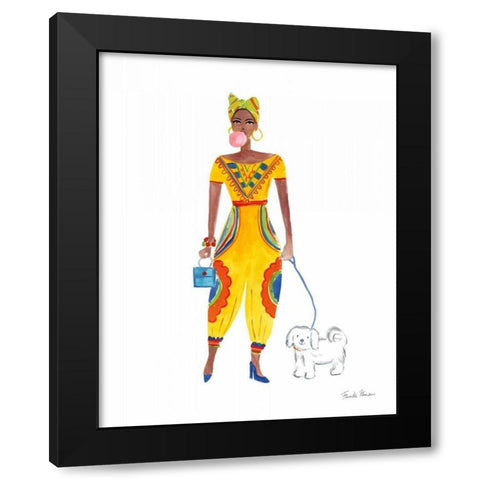 International Girls I Black Modern Wood Framed Art Print by Zaman, Farida