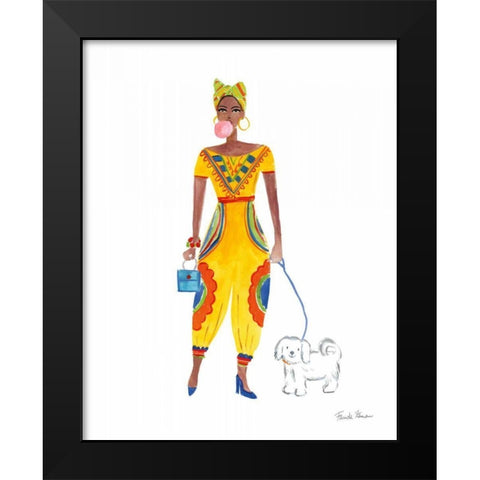 International Girls I Black Modern Wood Framed Art Print by Zaman, Farida