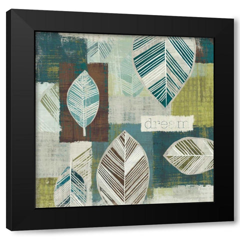 Be Leaves III Black Modern Wood Framed Art Print by Wild Apple Portfolio