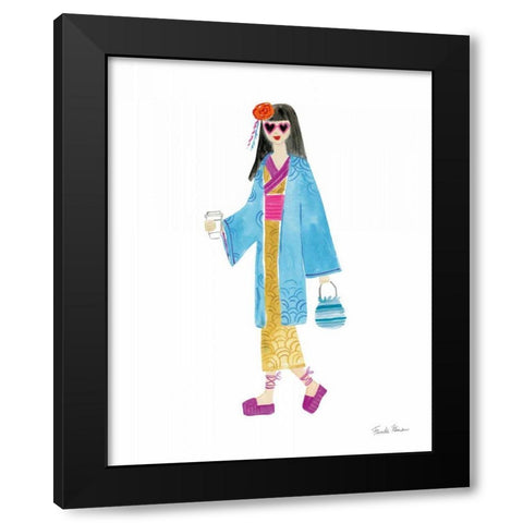 International Girls IV Black Modern Wood Framed Art Print with Double Matting by Zaman, Farida