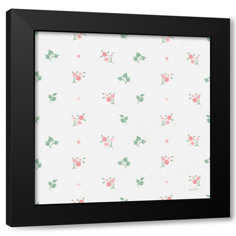 French Romance Pattern X Black Modern Wood Framed Art Print by Pertiet, Katie