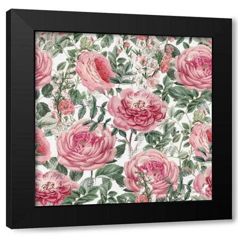 French Romance Pattern XV Black Modern Wood Framed Art Print with Double Matting by Pertiet, Katie