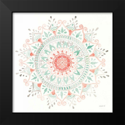 Mandala Delight I Black Modern Wood Framed Art Print by Nai, Danhui