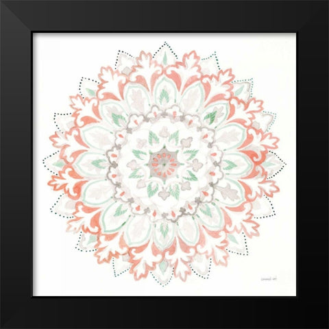 Mandala Delight II Black Modern Wood Framed Art Print by Nai, Danhui