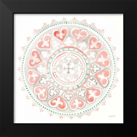 Mandala Delight III Black Modern Wood Framed Art Print by Nai, Danhui