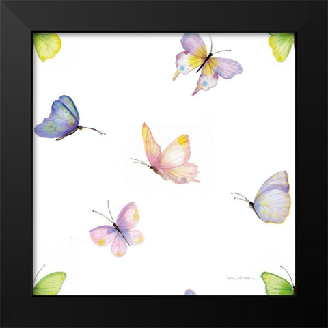 Floral Delight Pattern II Black Modern Wood Framed Art Print by McKenna, Kathleen Parr