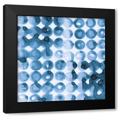 Kanari Square II Indigo Black Modern Wood Framed Art Print with Double Matting by Averinos, Melissa