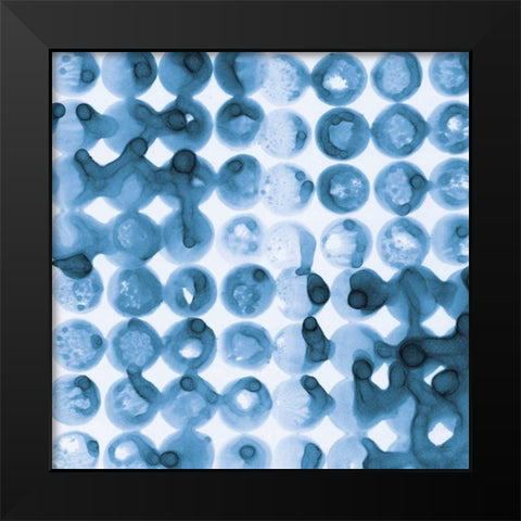 Kanari Square II Indigo Black Modern Wood Framed Art Print by Averinos, Melissa