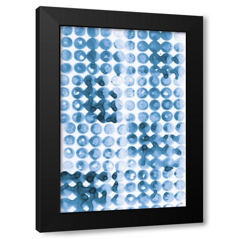 Kanari III Indigo Black Modern Wood Framed Art Print with Double Matting by Averinos, Melissa
