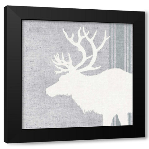 Woodland Animal II Black Modern Wood Framed Art Print with Double Matting by Wild Apple Portfolio