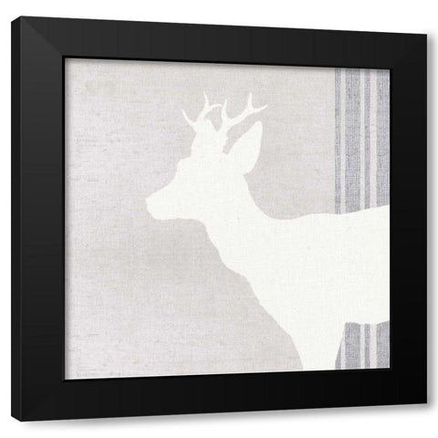 Woodland Animal IV Black Modern Wood Framed Art Print by Wild Apple Portfolio