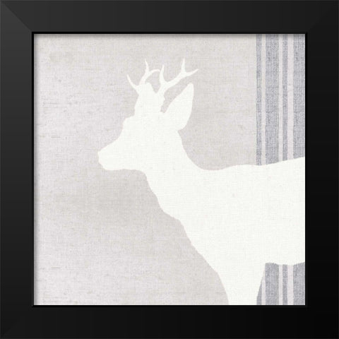 Woodland Animal IV Black Modern Wood Framed Art Print by Wild Apple Portfolio