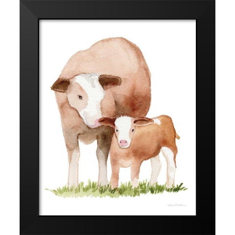 Life on the Farm Animal Element I Black Modern Wood Framed Art Print by McKenna, Kathleen Parr