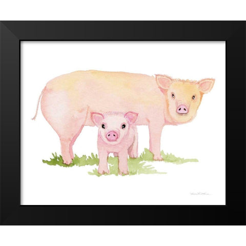 Life on the Farm Animal Element IV Black Modern Wood Framed Art Print by McKenna, Kathleen Parr