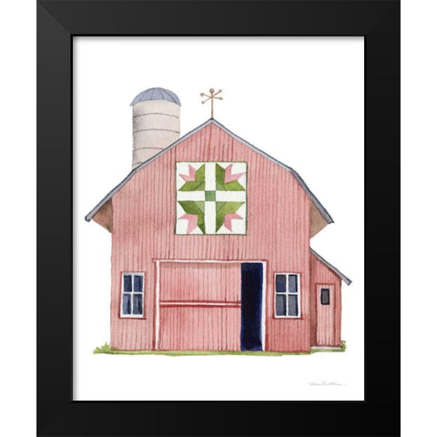 Life on the Farm Barn Element I Black Modern Wood Framed Art Print by McKenna, Kathleen Parr