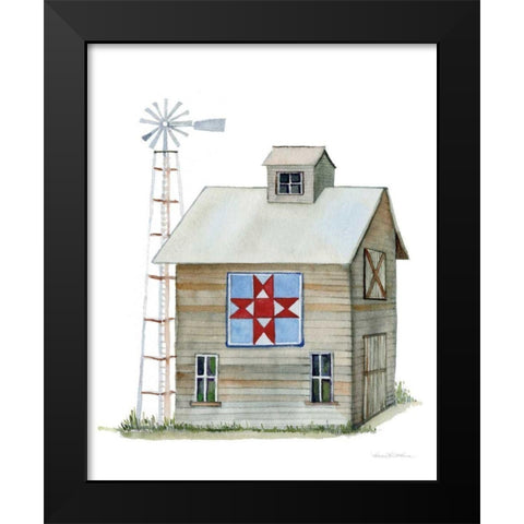 Life on the Farm Barn Element III Black Modern Wood Framed Art Print by McKenna, Kathleen Parr