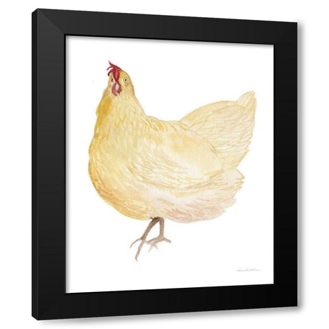Life on the Farm Chicken Element II Black Modern Wood Framed Art Print by McKenna, Kathleen Parr