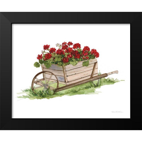 Life on the Farm Wheelbarrow Element Black Modern Wood Framed Art Print by McKenna, Kathleen Parr