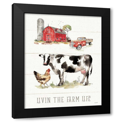 Country Life III Black Modern Wood Framed Art Print with Double Matting by Tavoletti, Anne