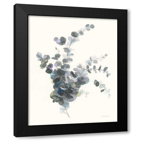 Scented Sprig II Black Modern Wood Framed Art Print by Nai, Danhui