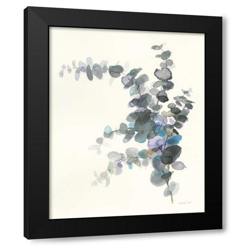 Scented Sprig III Black Modern Wood Framed Art Print with Double Matting by Nai, Danhui