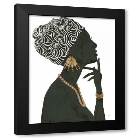 Graceful Majesty I Black Modern Wood Framed Art Print by Adams, Emily