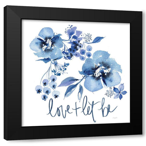 Delft Delight II Black Modern Wood Framed Art Print with Double Matting by Rice, Kristy