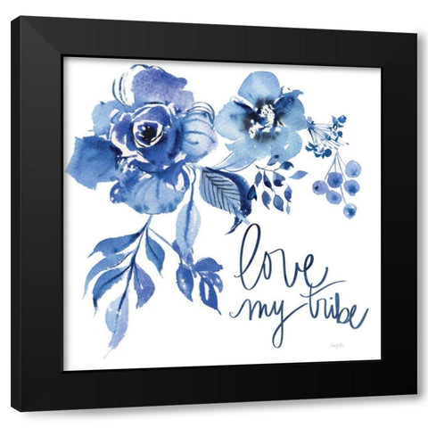 Delft Delight III Black Modern Wood Framed Art Print by Rice, Kristy