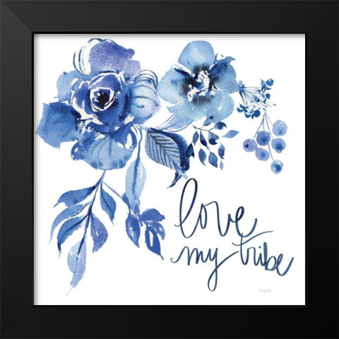 Delft Delight III Black Modern Wood Framed Art Print by Rice, Kristy