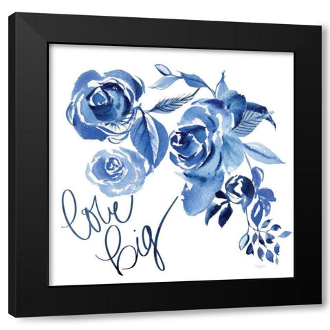 Delft Delight IV Black Modern Wood Framed Art Print by Rice, Kristy