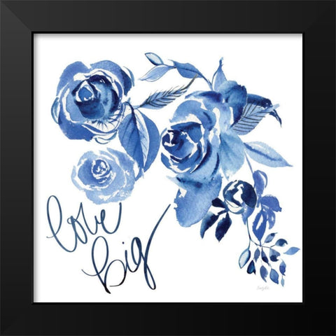Delft Delight IV Black Modern Wood Framed Art Print by Rice, Kristy